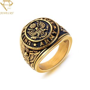 Buy cheap Stainless Gold Custom Army Military Rings product