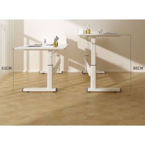 Height Adjustable Manual Lifting Desk Custom Mechanical Black/White SPCC Steel