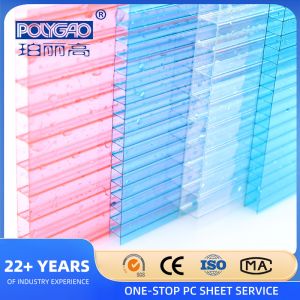 Buy cheap Impact Resistance Roof Panels/shade Materials Transparent Polycarbonate Hollow Sun Sheet Pc Hollow Sheets Sun Shade from wholesalers