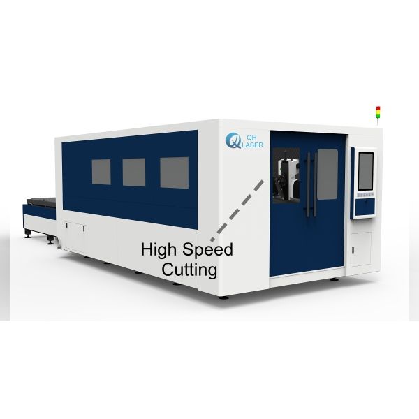 Quality QH - 6015FB High-speed Dual-platform Enclosed type Sheet Laser Cutting Machine for sale