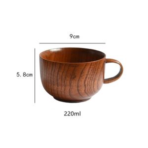 Buy cheap Chinese Style Burly Wooden Drinking Cups 220ML 350ML With Handle from wholesalers