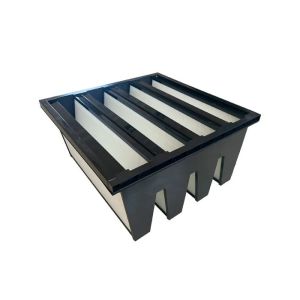 Buy cheap Plastic Frame V Bank Filter For Industrial Sleant Polyurethane Adhesive Highest Temperature 80°C from wholesalers