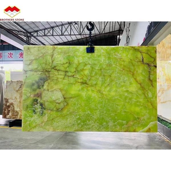 Natural Green Jade Onyx Marble Slabs for Modern Graphic Design and Table
