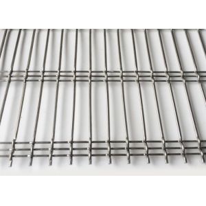 SS316 Stadiums Architectural Woven Wire Mesh Room Dividers Lock Crimp 6mm