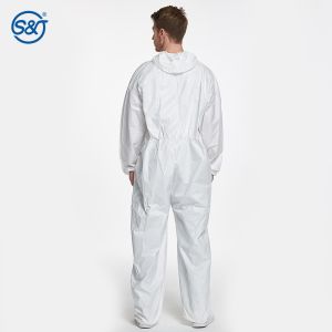 Buy cheap Cheap Disposable Coverall non woven Microporous PP+PE film coverall type5/6 coverall from wholesalers