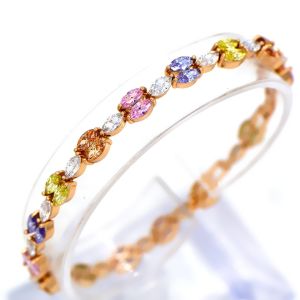 Buy cheap Classic 18K Gold Plated Cubic zirconia Bracelet & bangles factory wholesale high quality from wholesalers