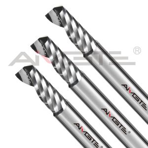 Buy cheap 0.8μm Single Flute Router Bits Uncoated CNC Router Drill Bits H6 For MDF Plywood product