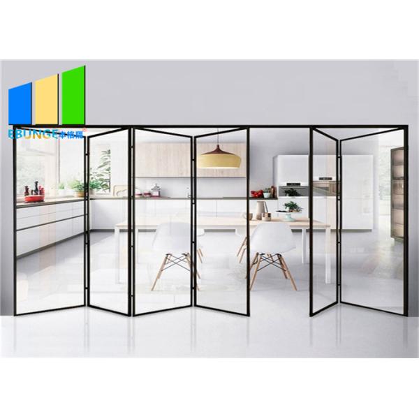 Quality Double Glazed Tempered Glass Exterior Folding Patio Doors External Aluminium Frame for sale