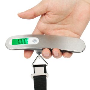 Buy cheap CE ROHS Certified Portable Electronic Luggage Scale with LCD Digital Display ABS Stainless Steel Material 50kg Capacity from wholesalers