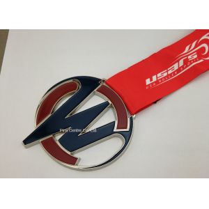 Buy cheap Personalized Ribbon Awards Medals Die Casting Soft Enamel Inner Cut from wholesalers