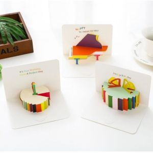 Buy cheap Happy Birthday Personalised Printed Cards 105x145mm White Cardboard 3D Pattern from wholesalers