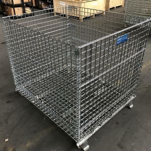 Buy cheap Industrial Roll Wire Mesh Pallet Box Collapsible Electric Galvanized Surface from wholesalers