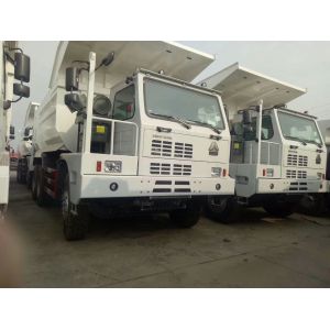 China 6x4 50 Ton Mining Dump Truck With Single Sleeper Cab And Manual 10 Speeds Gear Box on sale