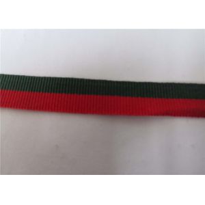 Buy cheap 1cm Custom Jacquard Ribbon / Red And Green Polyester Jacquard Webbing from wholesalers