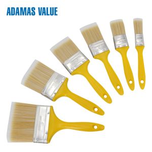 China High quality paint flat brush plastic handle PET fibre bristles on sale
