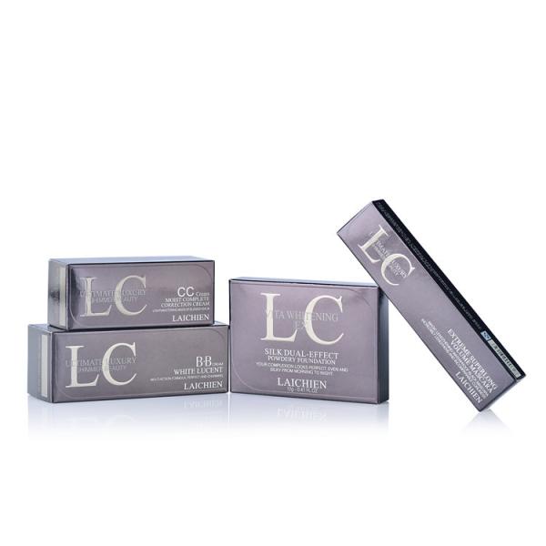 Quality Skincare Cosmetic Packaging Boxes Black Tuck Top Boxes Matt Lamination for sale