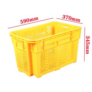 Plastic Perforated Vegetable Turnover Basket for Plastic Warehouse Storage Mesh
