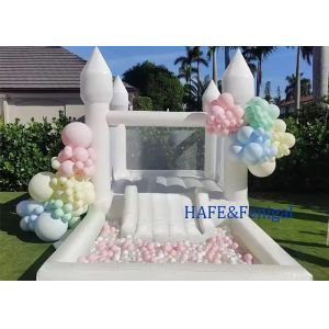 Buy cheap Party Mini Small Pvc Inflatable White Castle Bounce House Jumping Castle With Slide and Ball Pit from wholesalers