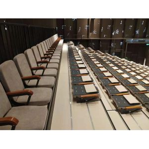 Buy cheap Wood Armrest Auditorium Classroom Seating / Audience Systems Retractable Seating from wholesalers