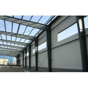 Q345B Structural Steel Warehouse For Logistic With Alu. Window And Rolling Door