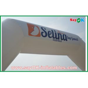 Wind-resist White Inflatable Arch 400D Oxford Cloth for Advertising Campaign
