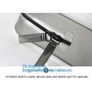 Custom personalized travel waterproof transparent clear pvc zipper toiletry bag,