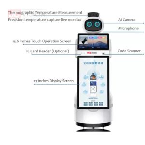 Buy cheap JCVISION Thermal Imaging Reception Robot Visitor Management Humanoid Service from wholesalers