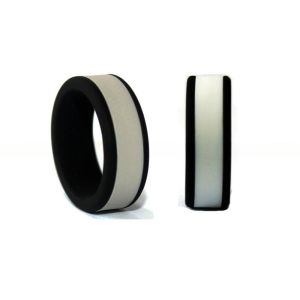 Buy cheap Men Silicone Rubber Wedding Ring Breathable Flat Edge Third Party Appraisal For Engagement from wholesalers