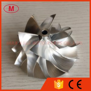 Buy cheap RHF5 6+6 blades 45.00/64.89mm high performance turbo turbocharger aluminum 2618/Billet/milling compressor wheel from wholesalers