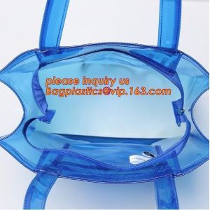 Buy cheap PVC soft pouch bag with round, packaging bag with embroidery recyclable quilt packaging bag, Handle Bag, PVC Shopping Ba from wholesalers