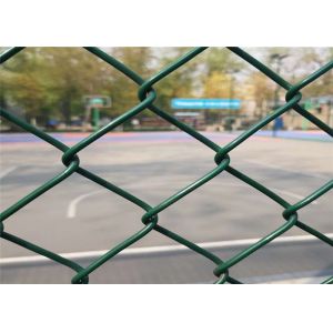 Buy cheap Green Coated Pvc Chain Link Fencing 60x60mm Hole Diamond Mesh from wholesalers