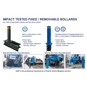 Buy cheap Crash Rated Q345 Heavy Duty Safety Bollard Electric Security Bollards from wholesalers