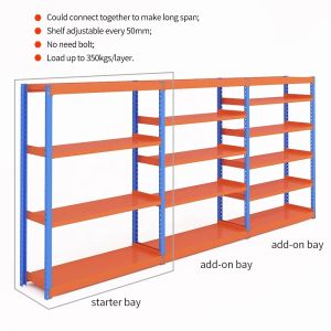 Buy cheap Customizable Boltless Shelving Unit for Industrial Depth 300-1000mm Hole Distance 50mm from wholesalers