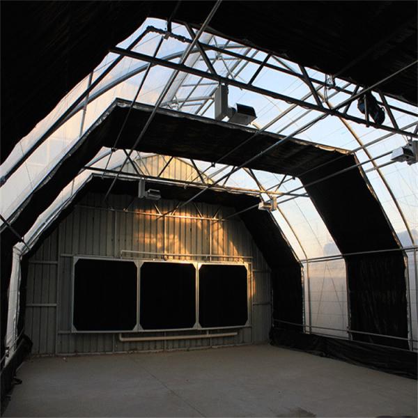 Buy cheap Breathable Curtain Auto Light Deprivation Greenhouse With Movable Seeding Bed from wholesalers