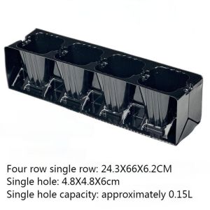4 seedling trays in a group Clamshell foldable plant/flower horticultural black