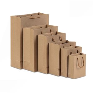 Buy cheap Takeaway Biodegradable Kraft Recycled Paper Gift Bag With Pattern from wholesalers