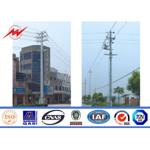 Buy cheap Polygonal Galvanized Steel Pole With Cross Arm Q345 355N/Mm2 Yield Strength from wholesalers