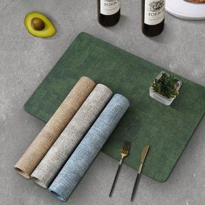 Xin Hui Kitchen or Dining Table Mat Place Mat with Printing Pattern in Grey and