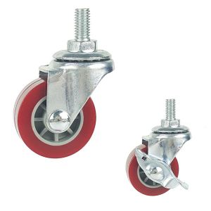 Buy cheap 2.5 Inch PU Swivel Threaded Stem Furniture Trolley Wheels from wholesalers