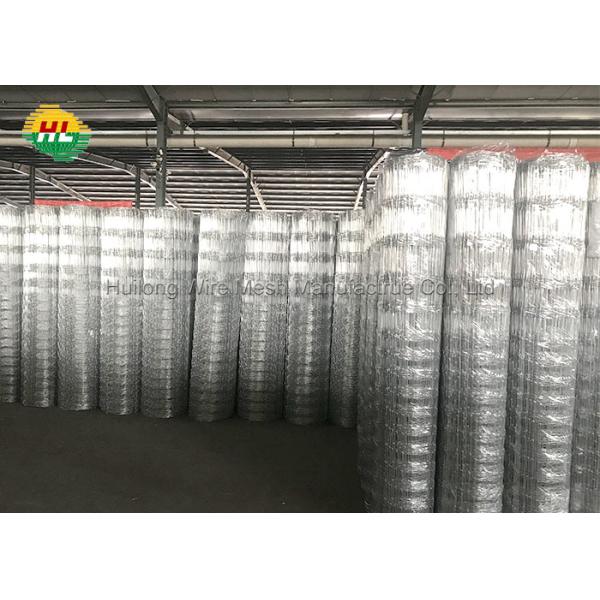 High Tensile Galvanized Field Fence 4 Foot Silver Steel Woven Wire Hinge Joint