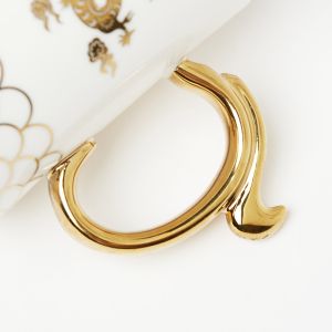 Buy cheap Custom Ceramic Mug Gold Handle Mug With Dragon Pattern from wholesalers