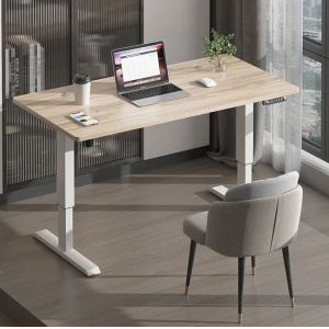 Buy cheap Smart Office Computer Lift Table with Electric Lifting and Walnut Wooden Grain Panel from wholesalers