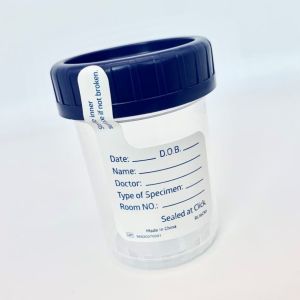 Buy cheap Disposable urine container cup plastic sterile urine test cup plastic specimen containers from wholesalers