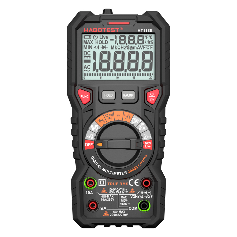 Buy cheap Habotest HT118E 20000 Counts True RMS Autorange Digital Multimeter with 750V AC and 1000V DC Voltage Ranges from wholesalers
