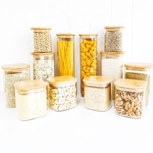 Buy cheap Glass Food Storage Jar 300ML 500ML 750ML Borosilicate Glass Canister With Metal Lid from wholesalers