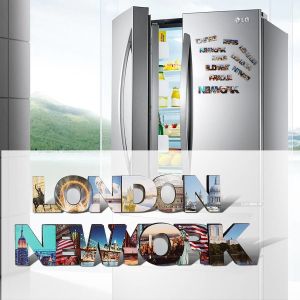 Custom Logo Magnetic Souvenir Silk Printing MDF Wood Fridge Magnets