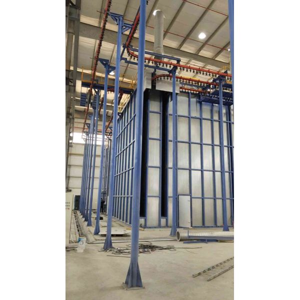 Automatic Spraying Pre-treatment LNG Heating Vertical Powder Coating Line for