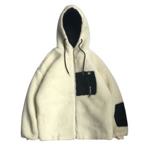 Buy cheap Two Tone Sherpa Fleece Mens Oversized Pullover Hoodie With Pocket Zip from wholesalers