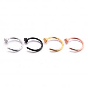 Buy cheap Titanium Black Gold Plated Surgical Steel Nose Rings Nose Studs product