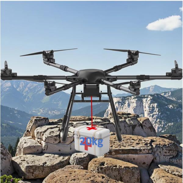 Buy cheap drone camera 4K /outdoor drones/High-loading drones/GPS drone/six-Rotor drone/delivery drone/remote control professional drone/LED light equipped from wholesalers